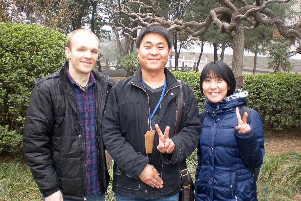 Me, our tour guide, and Masayo.