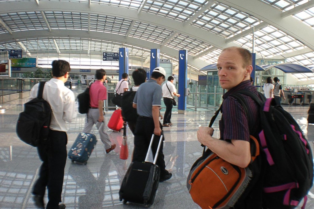 At Beijing Airport to say goodbye to Masayo... for how long??