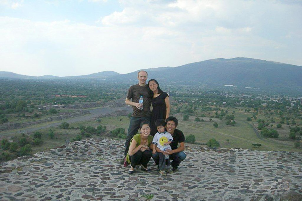 All of us on top of the Pyramid of the Sun.