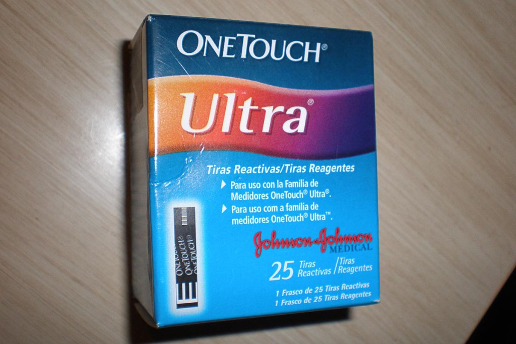 Spanish-language OneTouch strips from a Mexican pharmacy.