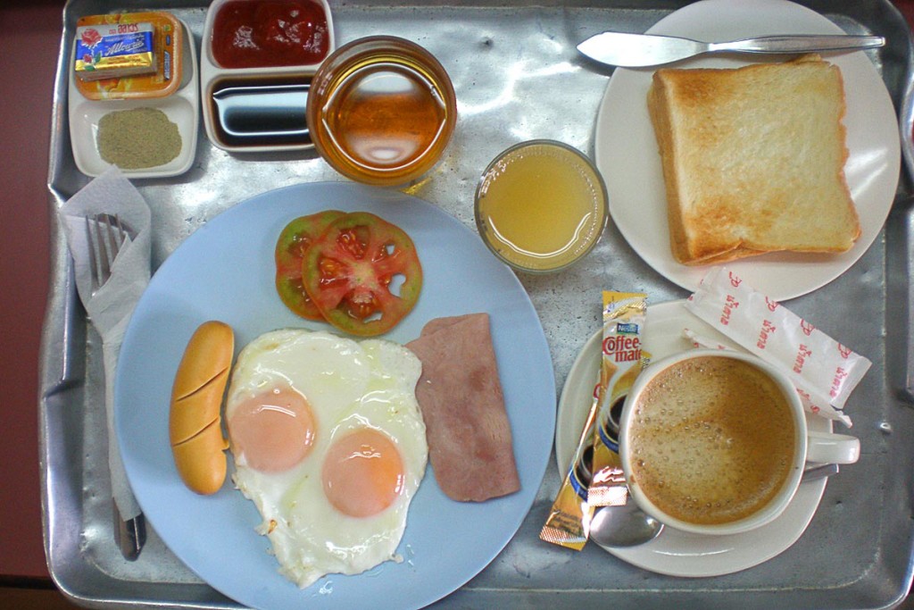 Breakfast in my room.