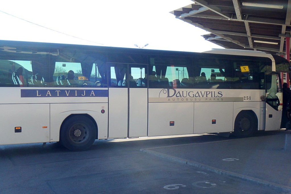 Our bus to Daugavpils