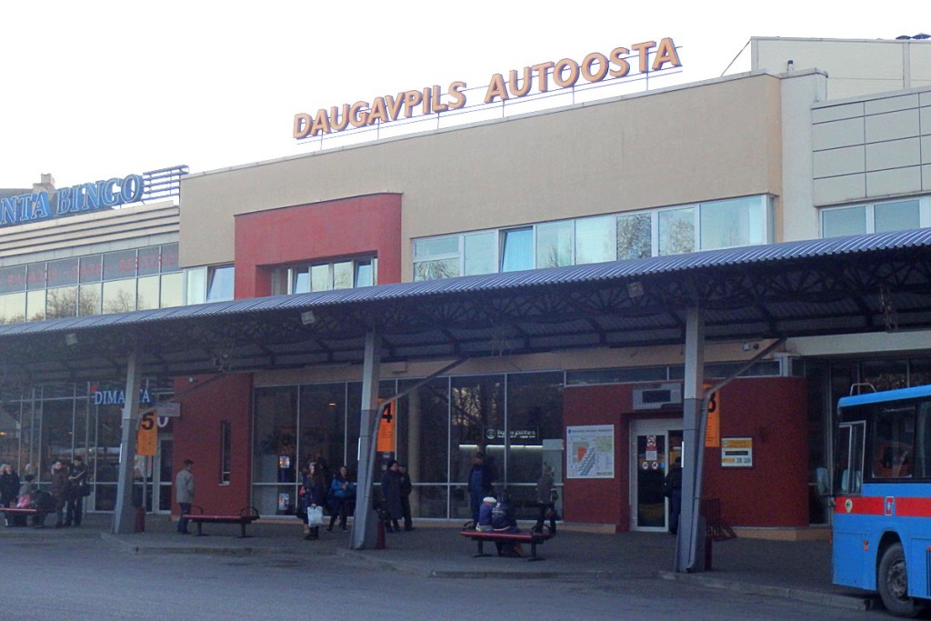 Daugavpils Autoosta, the Daugavpils bus station in the middle of town.