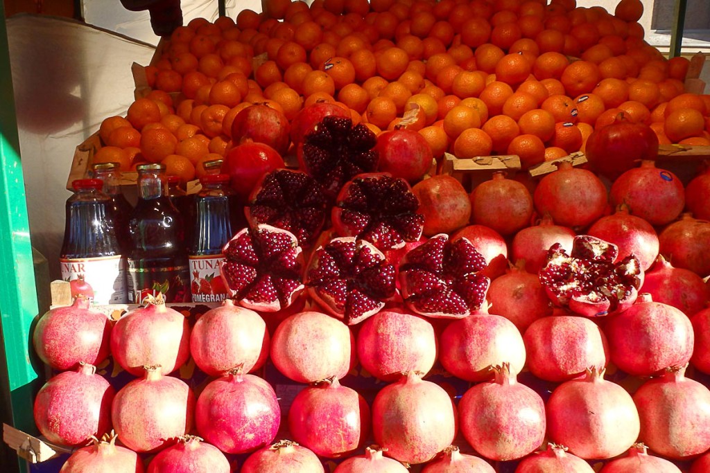 Fruit in the market behind Central Station in Rīga, Latvia