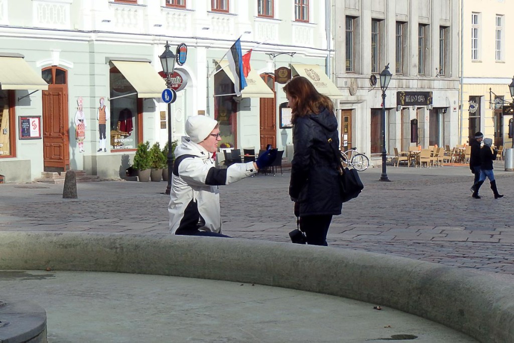 Will you marry me? Quickly, please? It's cold out here.