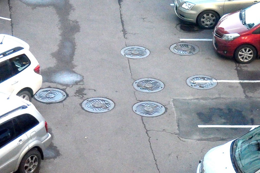 View from our hotel window. Need any manhole covers?