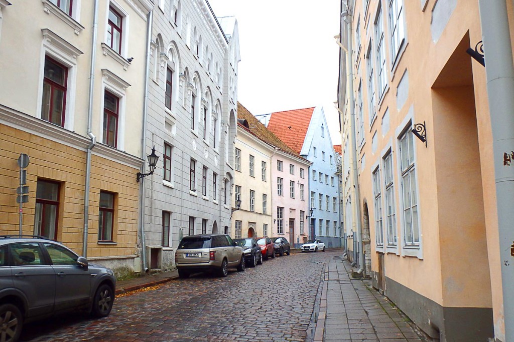 View of typical street in Tallinn's Old Town