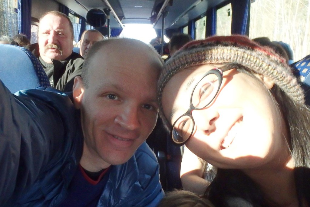 Aboard the bus to Daugavpils!