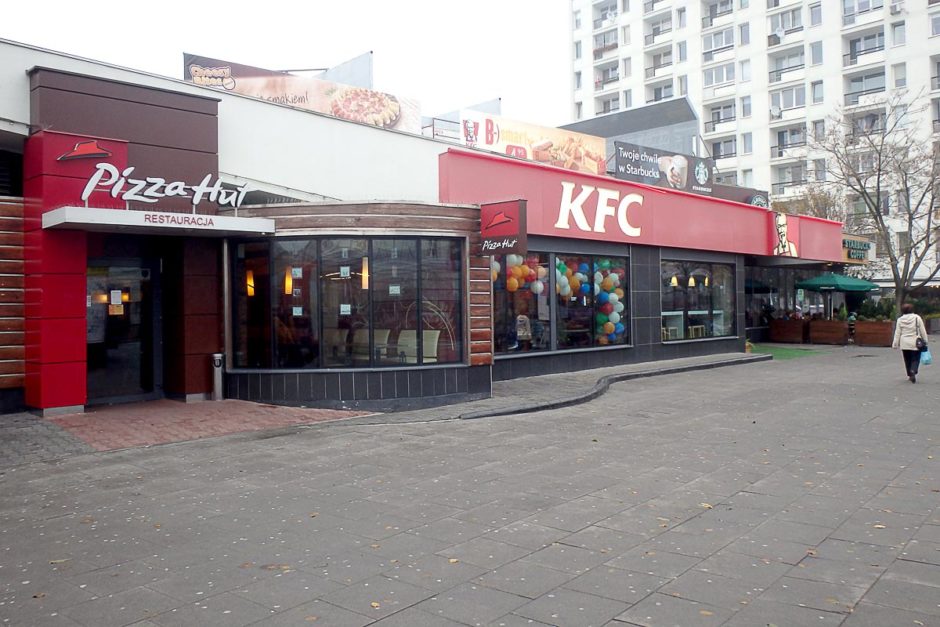 American food chains lined up in Warsaw. Not cool, but unavoidable I guess. The Baltics had had very few of these. We haven't patronized any of them on this trip (so far).