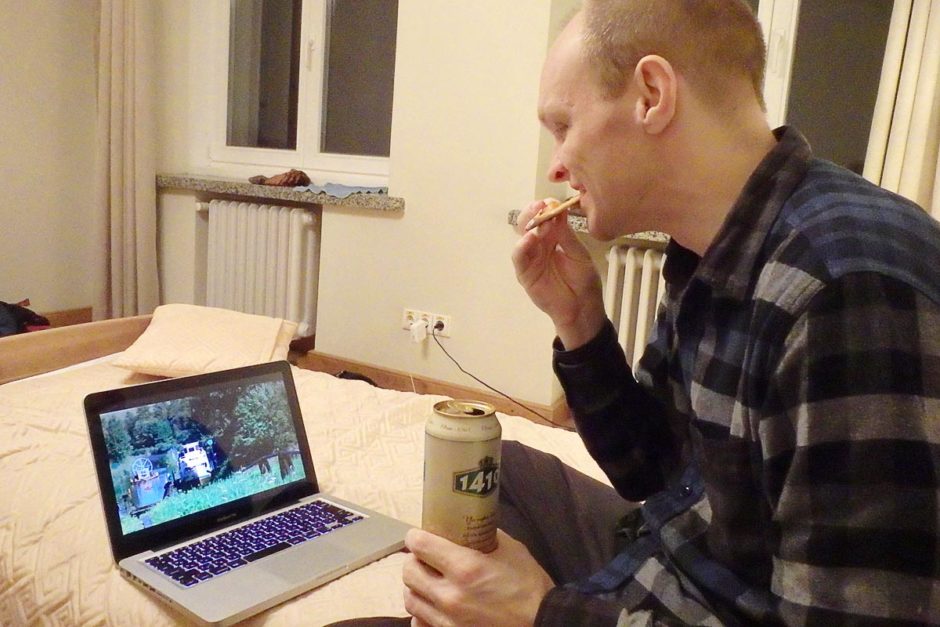 Pizza + beer + Michael Palin in New Europe.