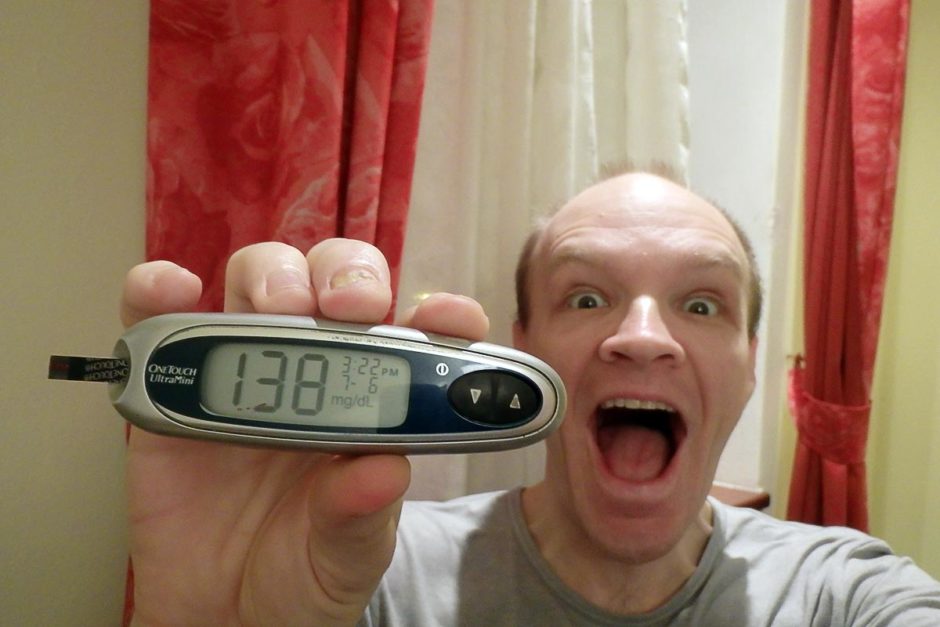 #bgnow after gnocchi — the double shot worked! Note the celebratory betic.