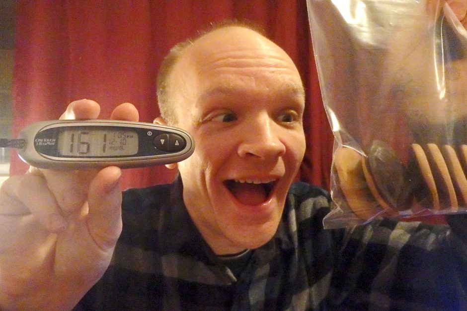 #bgnow 161 just before dinner. And the cookies that made it possible.