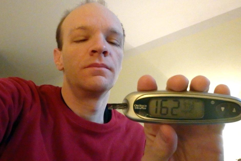 #bgnow 162. I may be sick but at least the BG is behaving. For now.