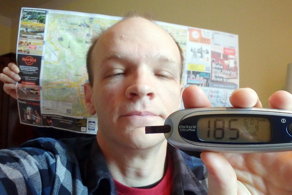 #bgnow 185. I thought this would make a cool photo, with Masayo holding a map behind me. It didn't work out quite like it was in my sleepy-looking head though.