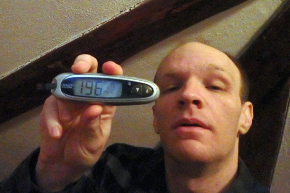 #bgnow 196 after the long morning. Still had a fever and was looking forward to sleeping all afternoon in this photo.