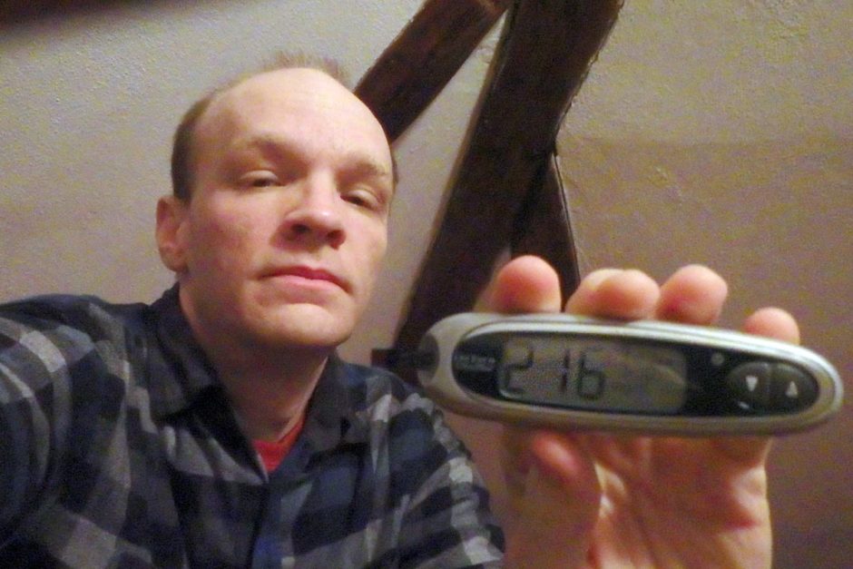 #bgnow 216 after sleeping a while. I scarcely cared. But I cared enough about t1dwanderer.com to take a photo of it. You are most welcome.