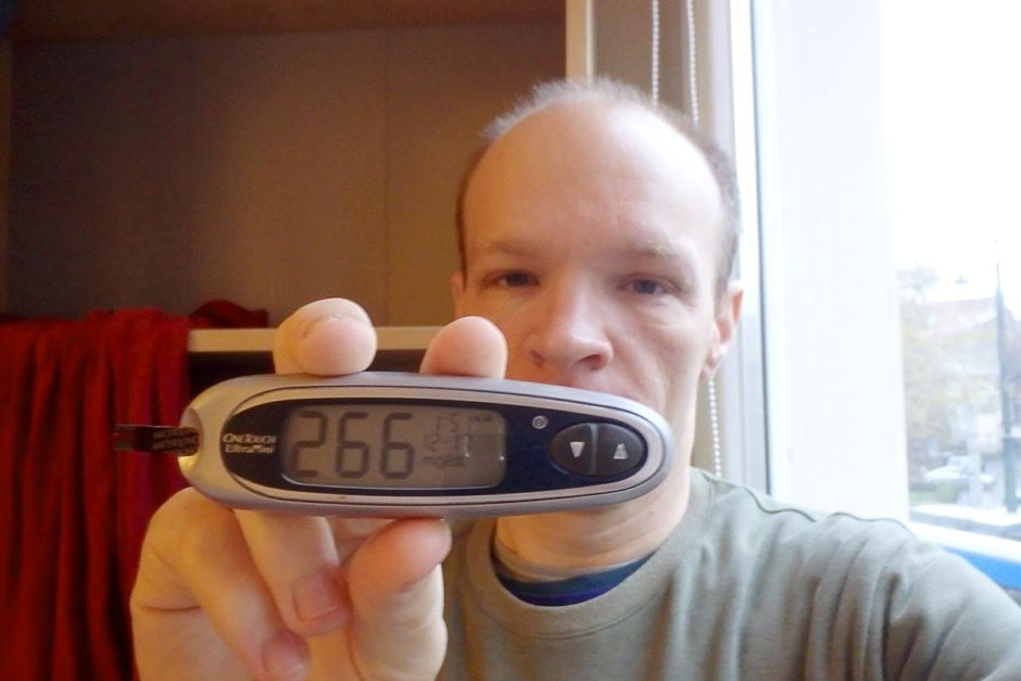 #bgnow 266 in the morning. Serves me right after last night.