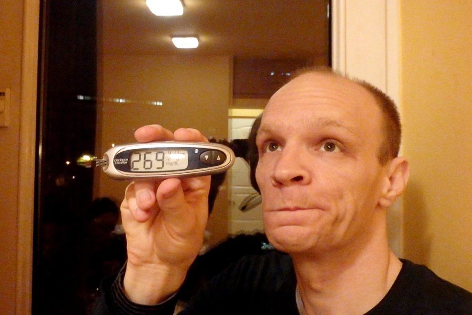 #bgnow 269 before bed in Warsaw. Not a good end to the day.