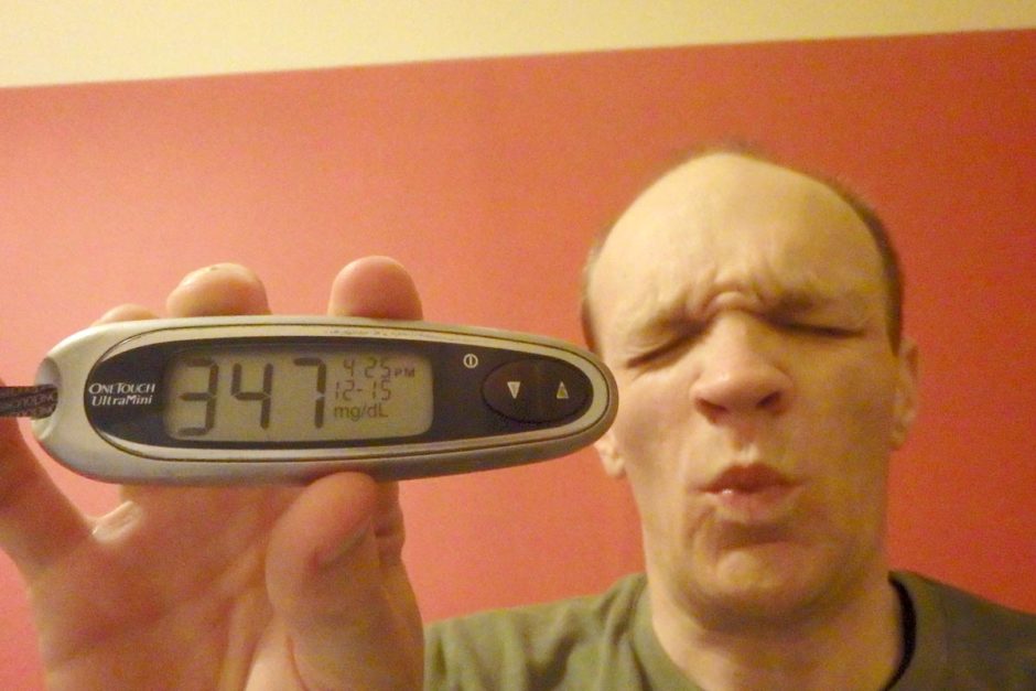 #bgnow 347 after dinner. That soup must be much thicker than I think.