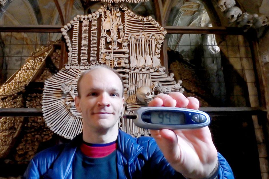 #bgnow 94 inside the church of bones. Maybe the plague is good for diabetes, has anyone studied that?