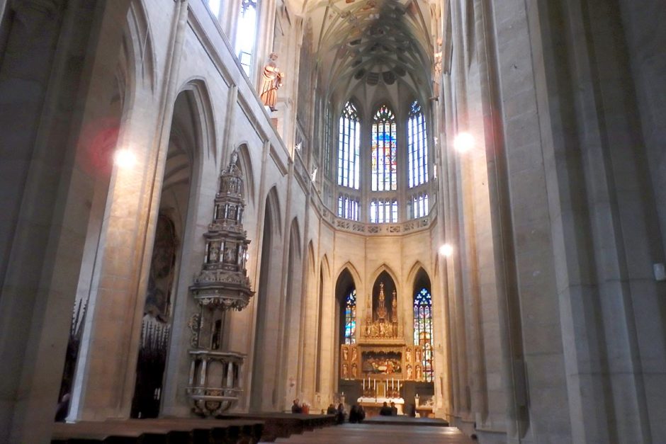 Cavernous St. Barbara's Cathedral.