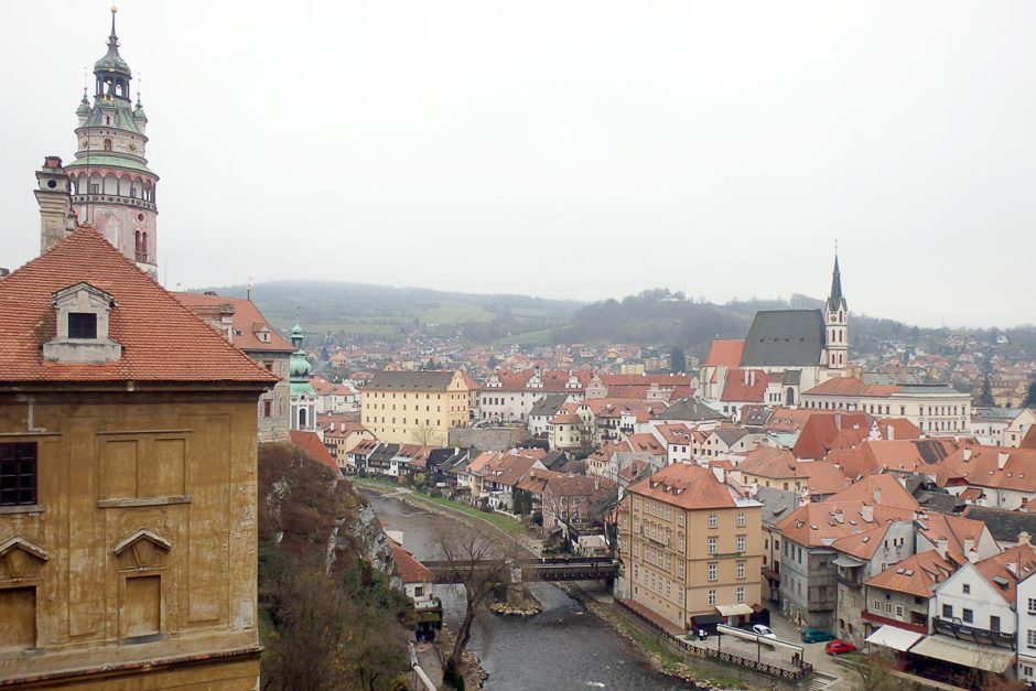 The town as seen from up in the castle.