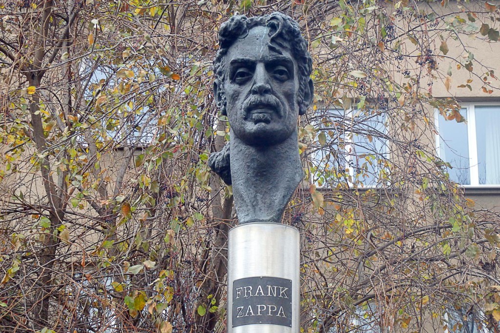 Frank Zappa bust in Vilnius, Lithuania