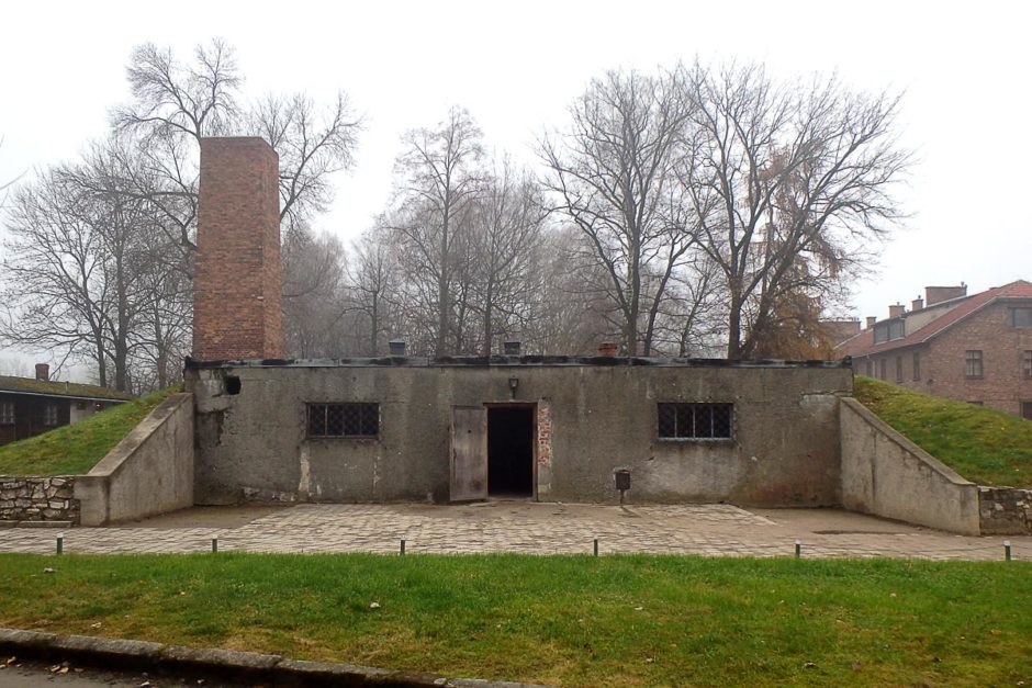 The building where prisoners were gassed and then incinerated.