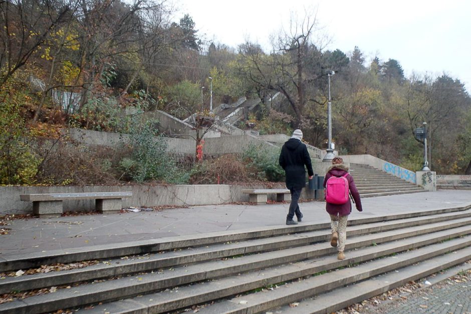 The stairs to the hill top.