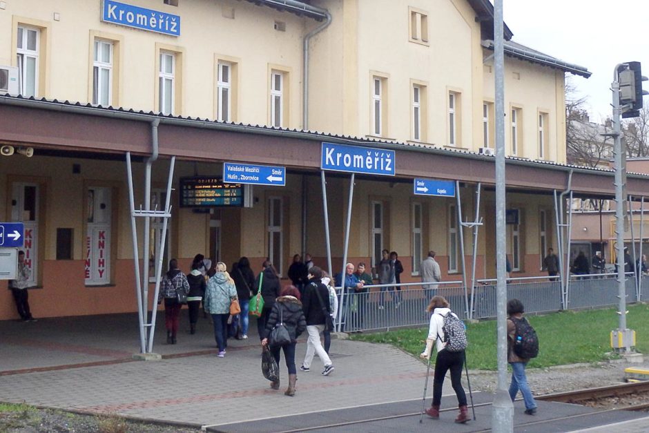 The back of Kroměříž station.