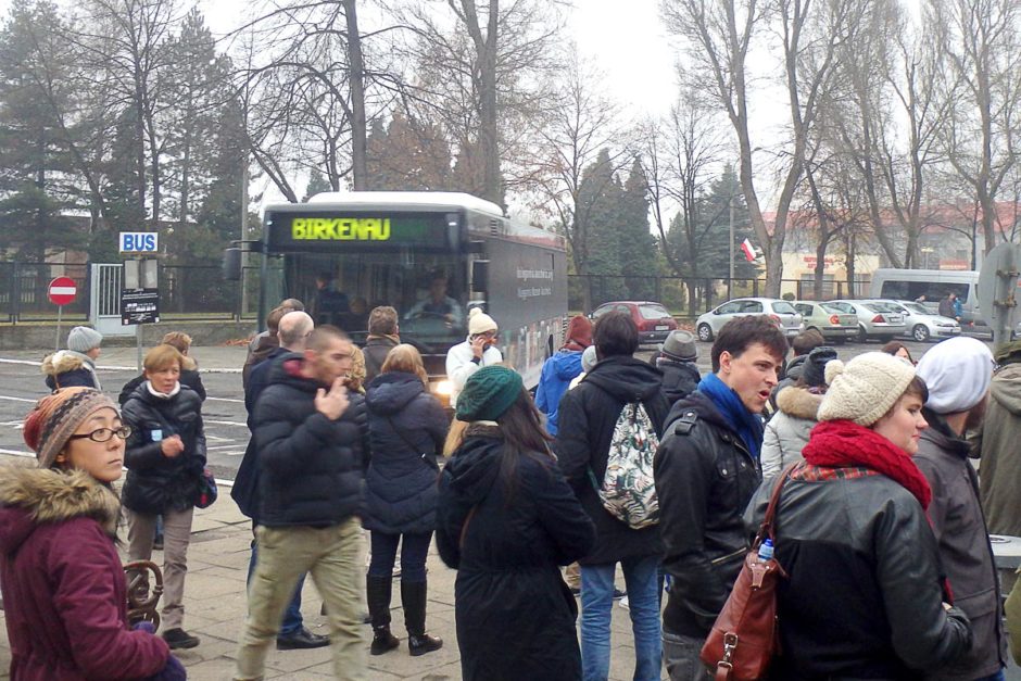 The free shuttlebus from Auschwitz I to Auschwitz II-Birkenau.