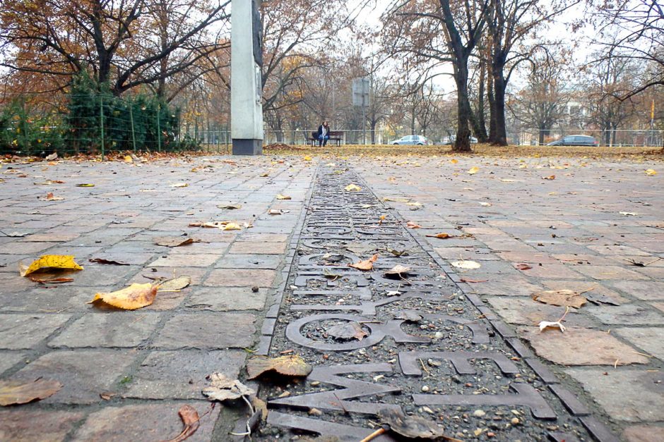 Where the Ghetto wall once stood in Warsaw.