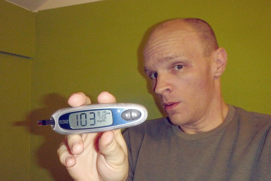 #bgnow 103 after the juice. It must have been trending down when I had the juice 30 minutes earlier.