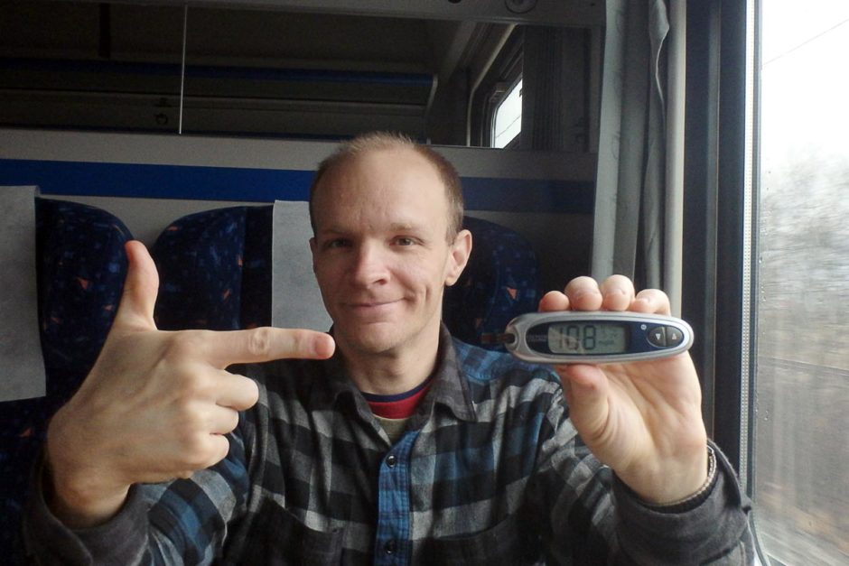 #bgnow 108 on the train. A bull's eye!