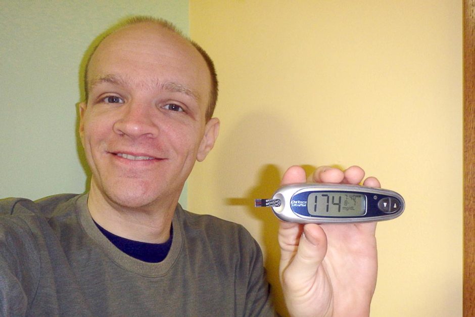 #bgnow 174 before dinner.