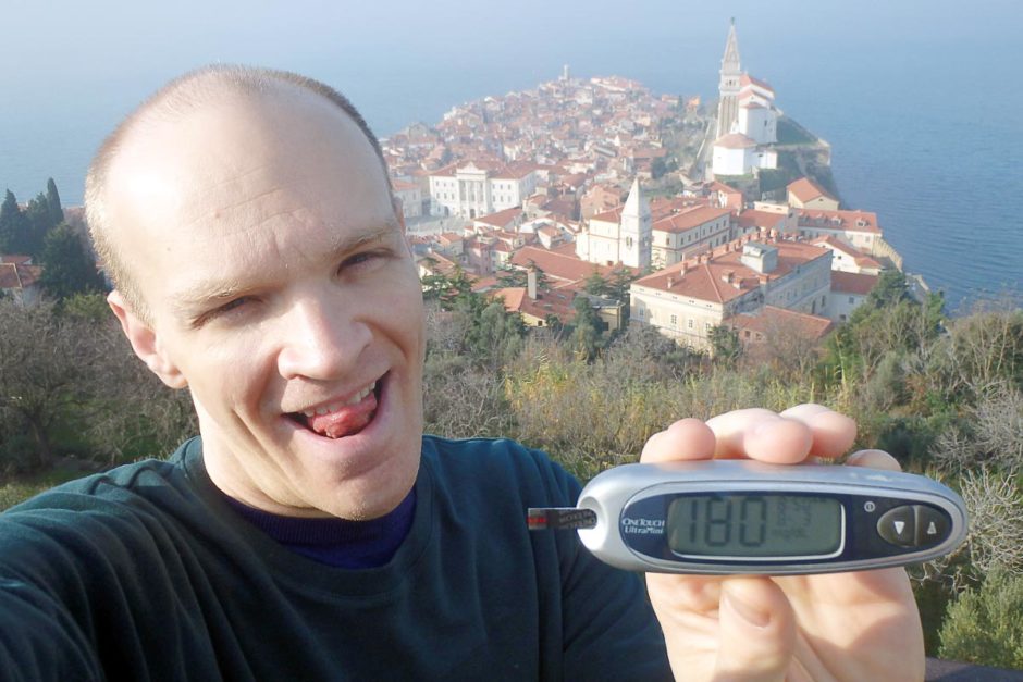 #bgnow 180 at the top of the wall. Walking brought it down from 238 an hour earlier, with no insulin.