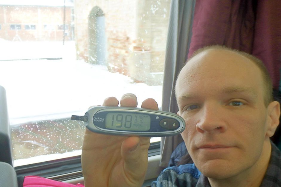 #bgnow 198 on the train. Too high. Must have been that damned Slavonian sausage!! (Not really.)