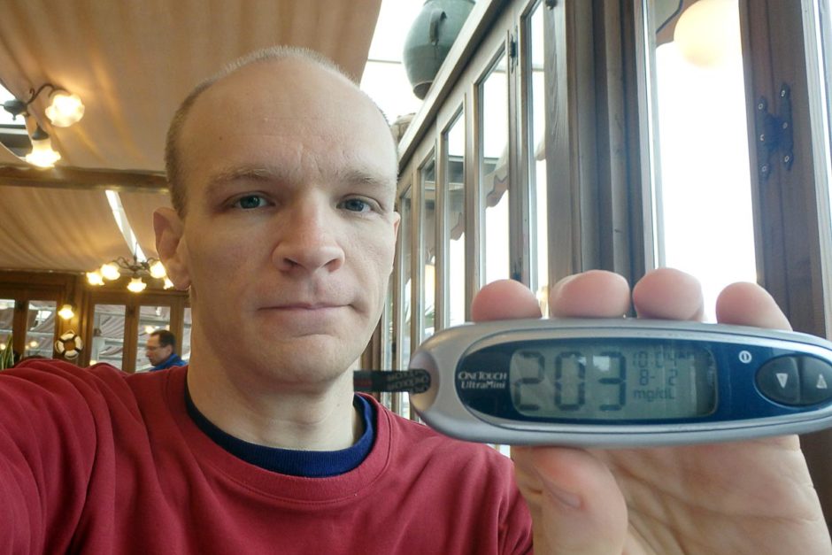 #bgnow 203 but I don't know why. Could that totally regular-looking doughnut have been that high in carbs?