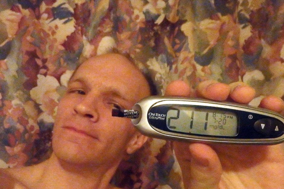 #bgnow 211, a little higher, but no matter. Still not bad, considering.