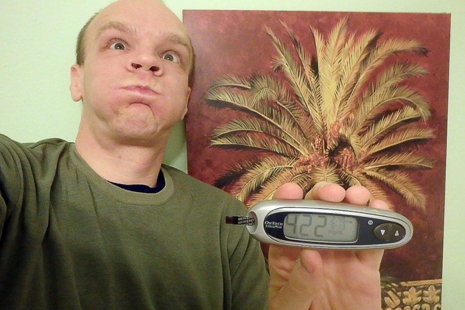 #bgnow 422. A dark period in my New Year's Eve. I took five units of Humalog and decided to leave 'betes alone until the next morning.