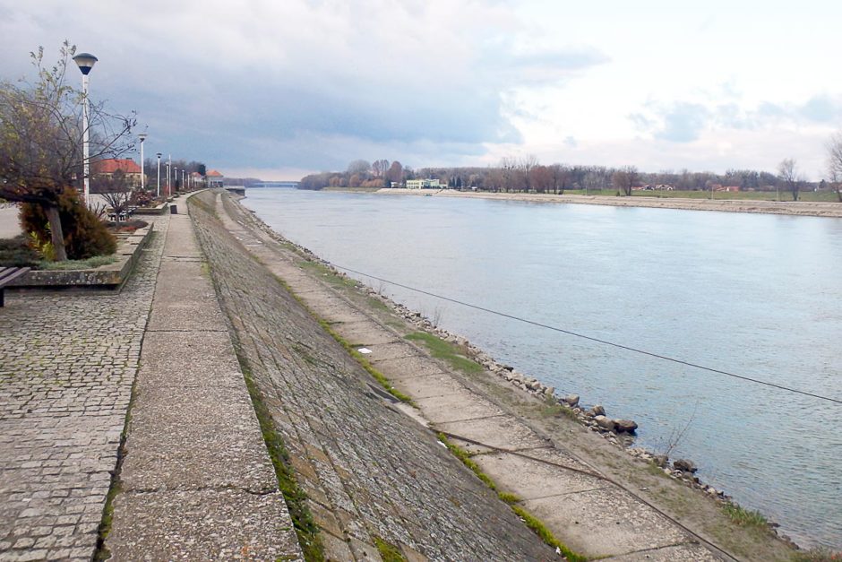 The Drava River as seen in Osijek.