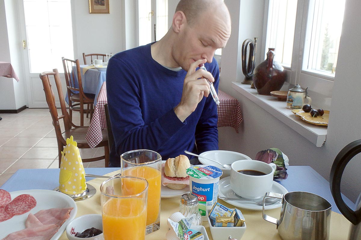 Humalog shot at breakfast in Balatongyörök