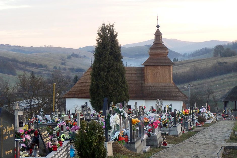 The cemetery and the church.