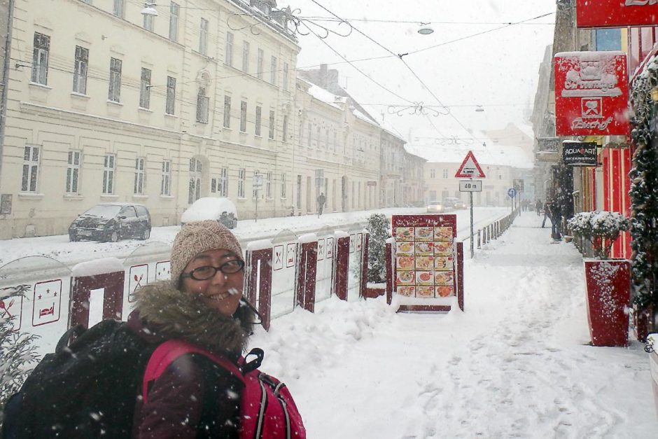 Boy, the town looks different covered in thick, delicious snow!