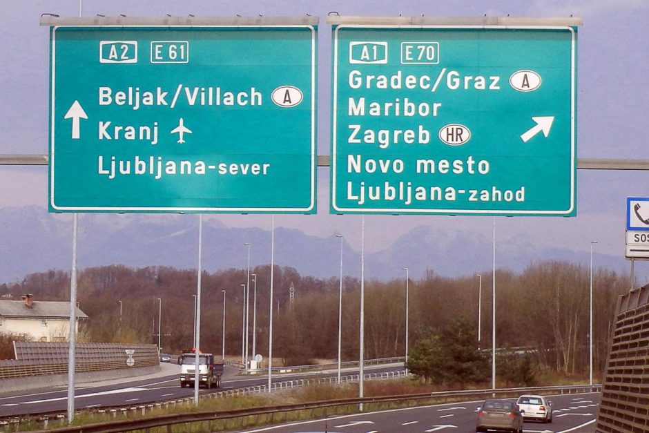 I dig highway signs with international destinations like this. "A" is Austria, "HR" is Croatia.