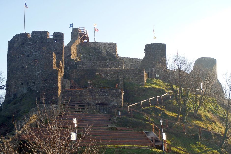 Szigliget Castle in the afternoon sun