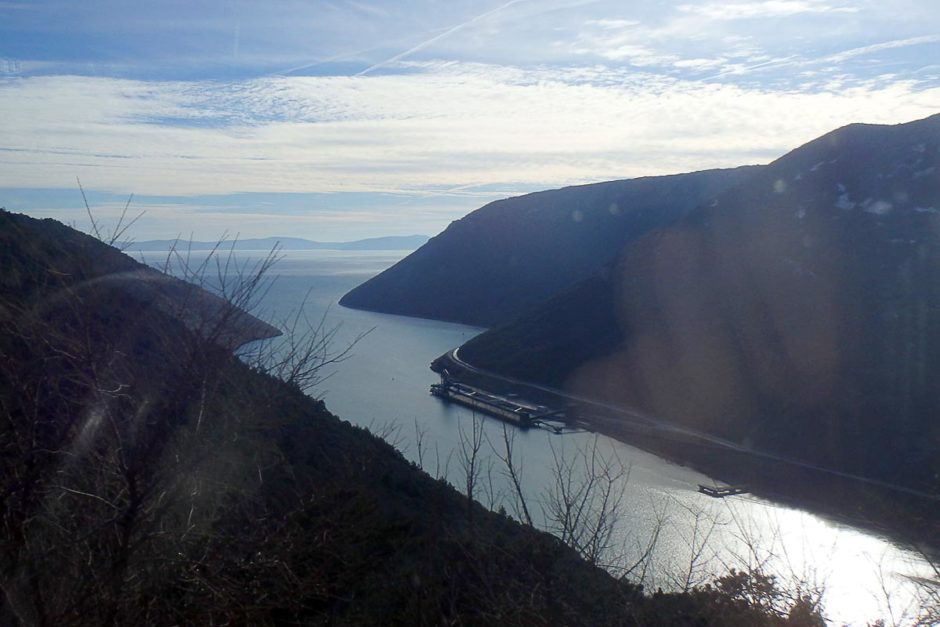 One of our first views of the Adriatic Sea from the bus out of Pula.