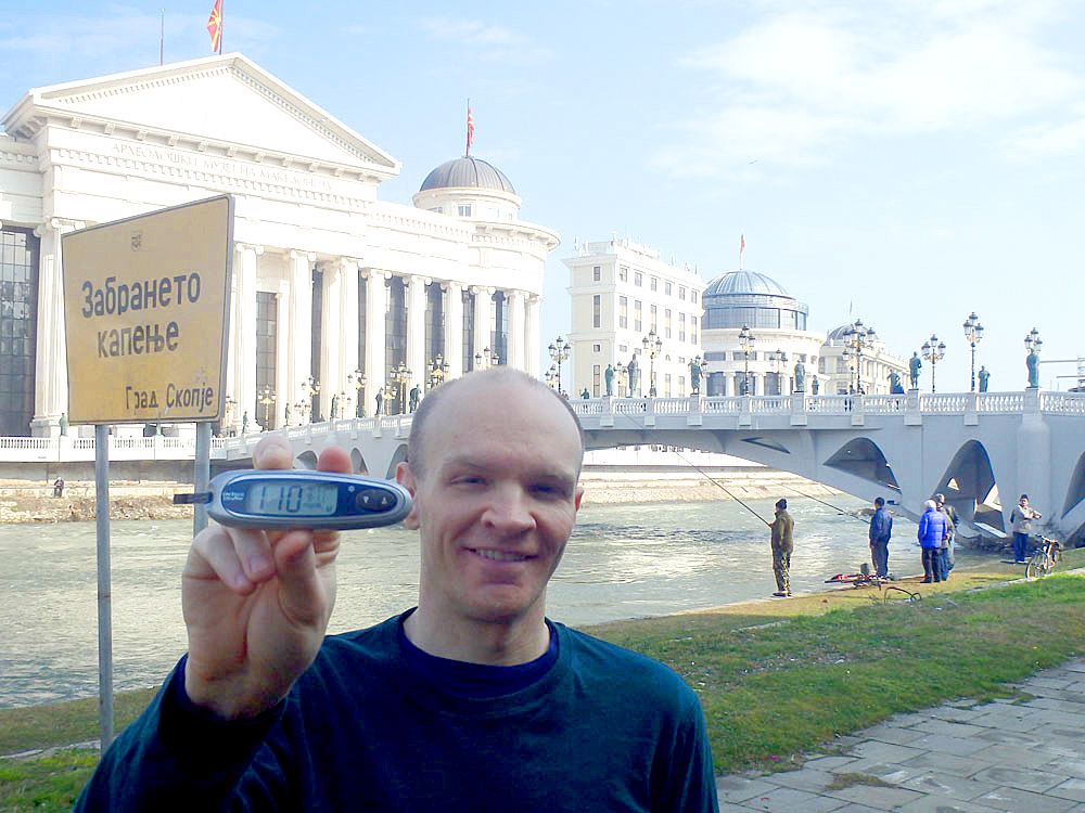 #bgnow 110 next to a bridge in central Skopje