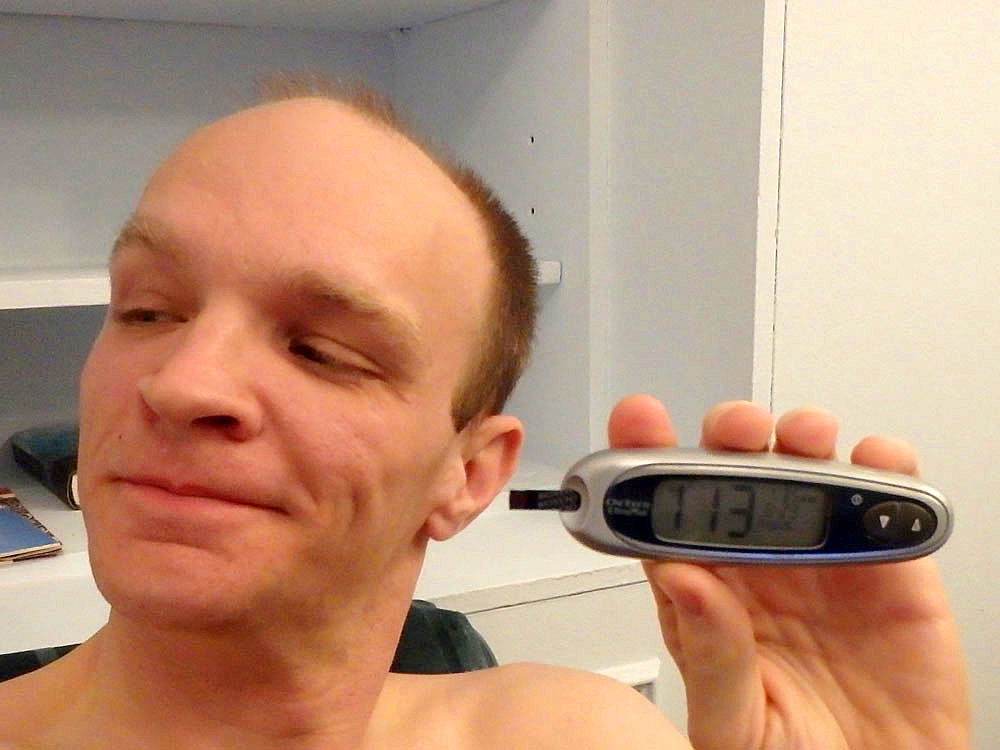 #bgnow 113 before bed — back to normal, and as a bonus, right before bed!