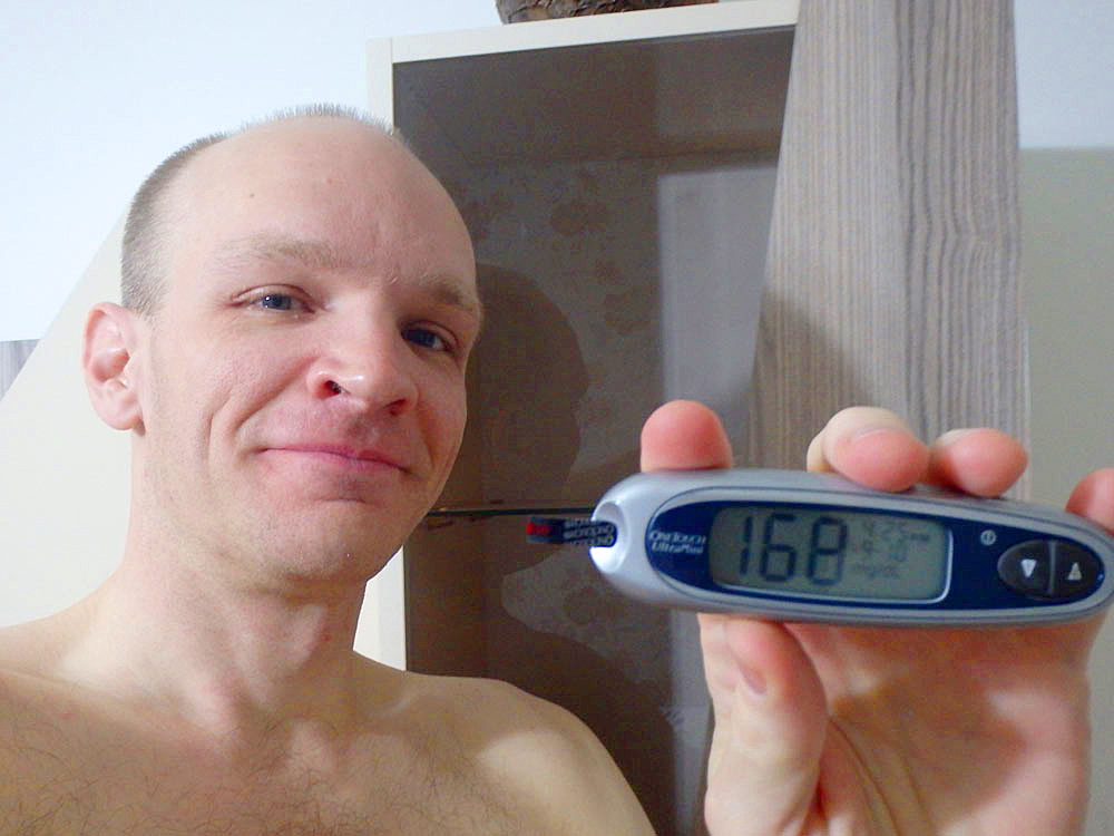 #bgnow 168 before bed. Smugness, thy name is... me!